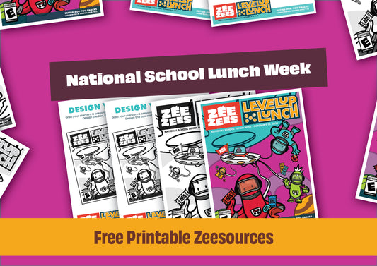 Zee Zees National School Lunch Week Free Printable Coloring Sheets