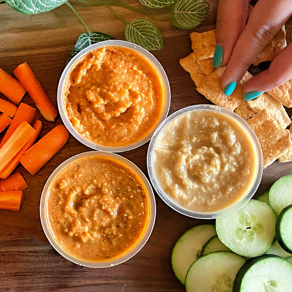 Original Hummus+3oz / 36-Pack;Red Pepper Hummus+3oz / 36-Pack;Taco Hummus+3oz / 36-Pack;Variety Pack+3oz / 36-Pack