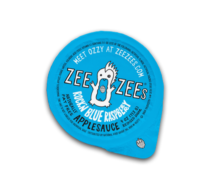 Zee Zees Rock'n Blue Raspberry Applesauce 4 oz Cups