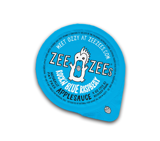 Zee Zees Rock'n Blue Raspberry Applesauce 4 oz Cups