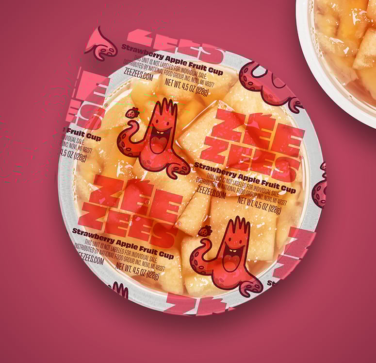Zee Zees Fruit Cups - Strawberry Apple - POS