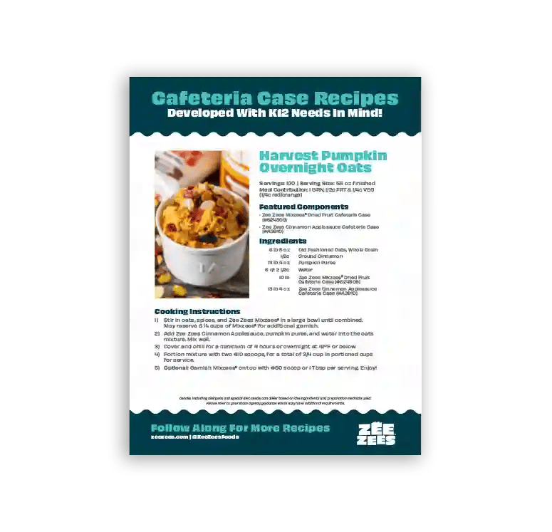 Zee Zees Harvest Pumpkin Overnight Oats Recipe