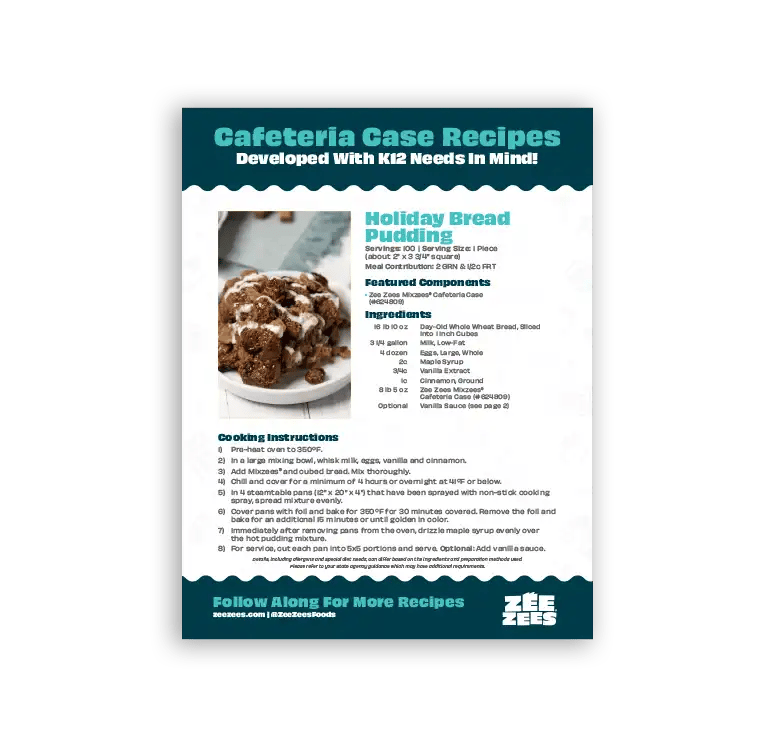 Zee Zees Holiday Bread Pudding