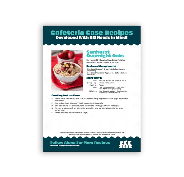 Zee Zees Sunburst Overnight Oats Recipe